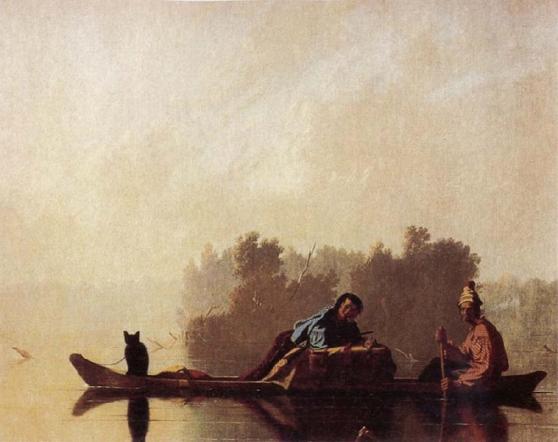 George Caleb Bingham Fur Traders Descending the Missouri Sweden oil painting art